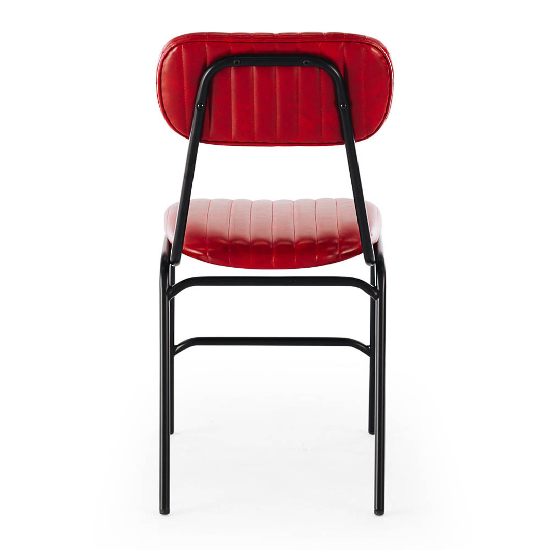 Datsun Dining Chair Vintage Red PU image 3